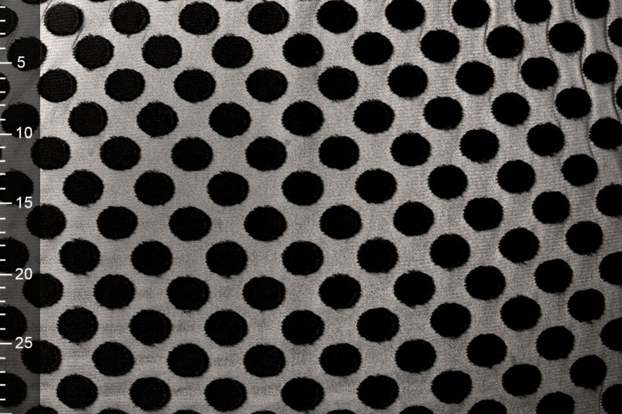 Feiner Tüll Dots Schwarz