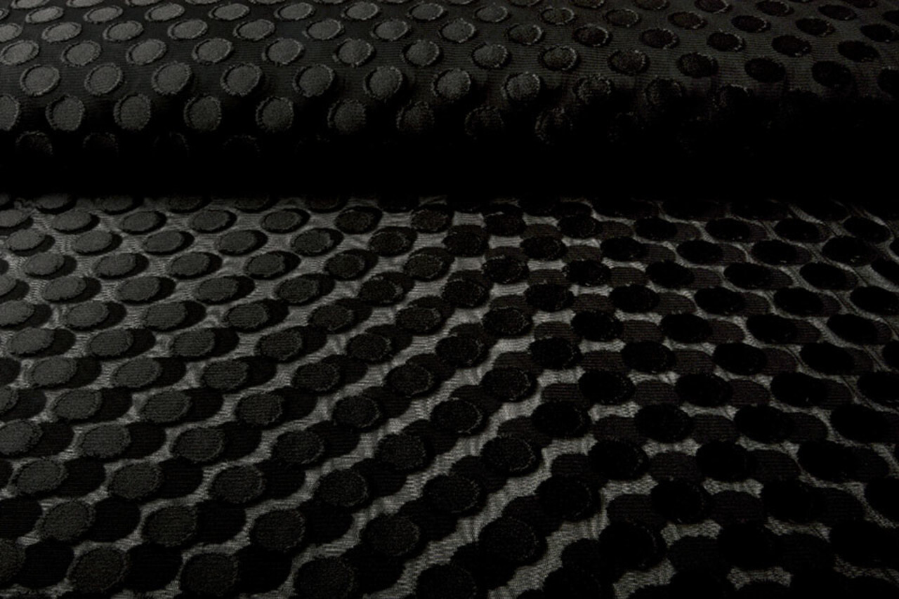 Fine Tulle Dots Black