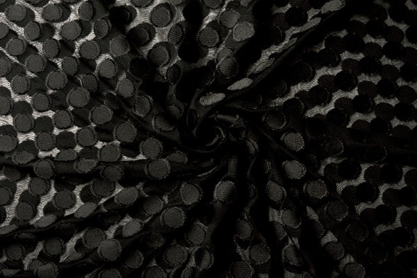 Feiner Tüll Dots Schwarz Feiner Tüll Dots Schwarz