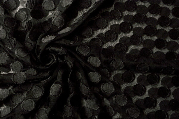 Feiner Tüll Dots Schwarz Feiner Tüll Dots Schwarz