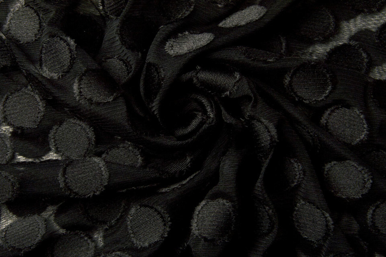 Feiner Tüll Dots Schwarz Feiner Tüll Dots Schwarz