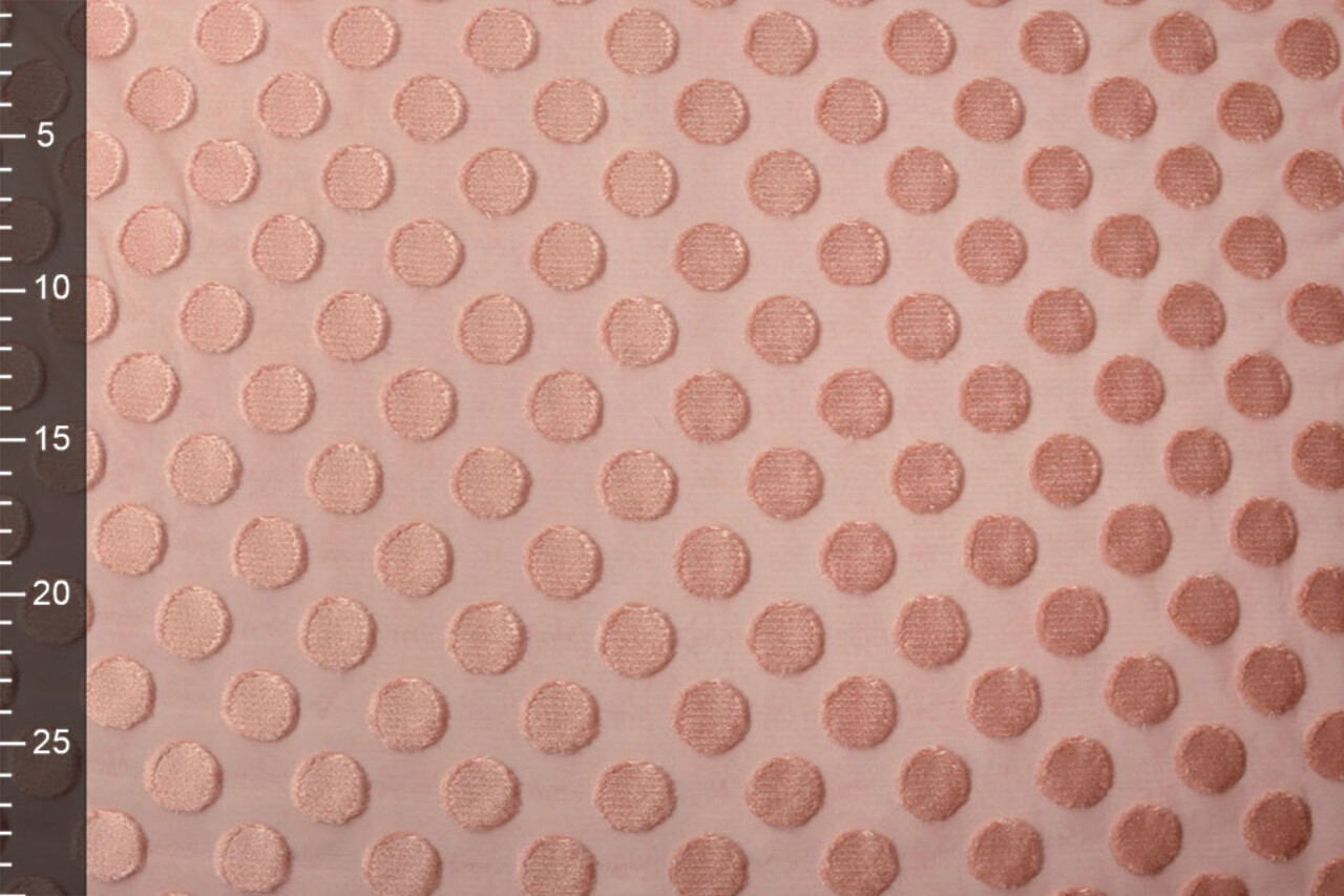 Fin Tulle Pois Rose Poudré
