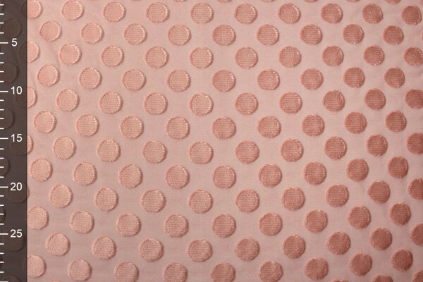 Fin Tulle Pois Rose Poudré