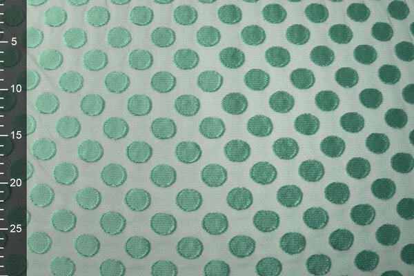 Fine Tulle Dots Dark Mint Green
