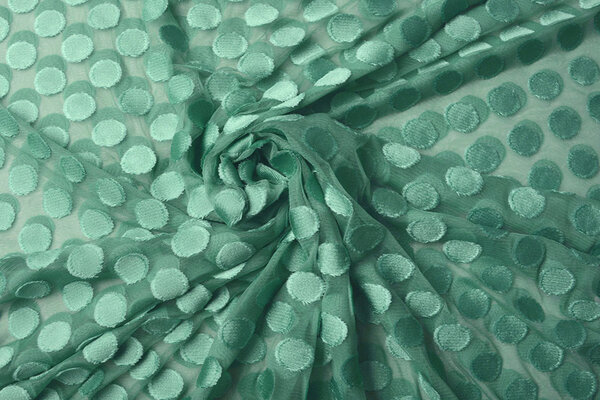 Fijne Tule Dots Donker Mint Groen Fijne Tule Dots Donker Mint Groen