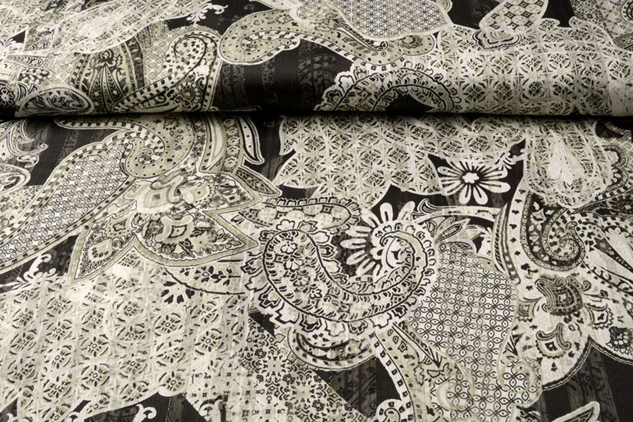 Chiffon Satin Lurex Perhiasan Schwarz Chiffon Satin Lurex Perhiasan Schwarz