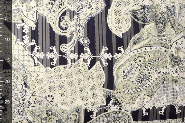 Chiffon Satin Lurex Perhiasan Marine Blauw