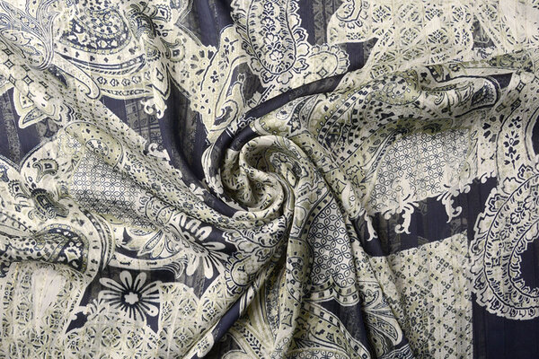 Chiffon Satin Lurex Perhiasan Navy Blue Chiffon Satin Lurex Perhiasan Navy Blue