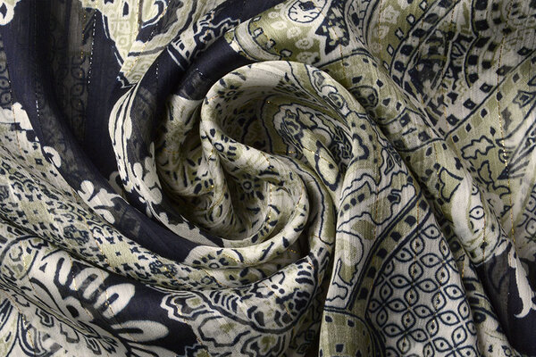 Chiffon Satin Lurex Perhiasan Navy Blue Chiffon Satin Lurex Perhiasan Navy Blue