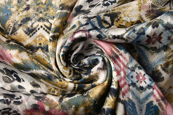 Mousseline Satin Lurex Banyu Multicolore 2