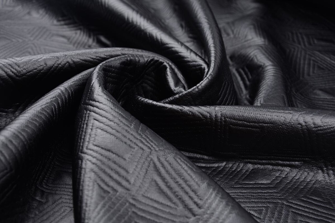 Jersey Lak Gestanst Mat zwart 2