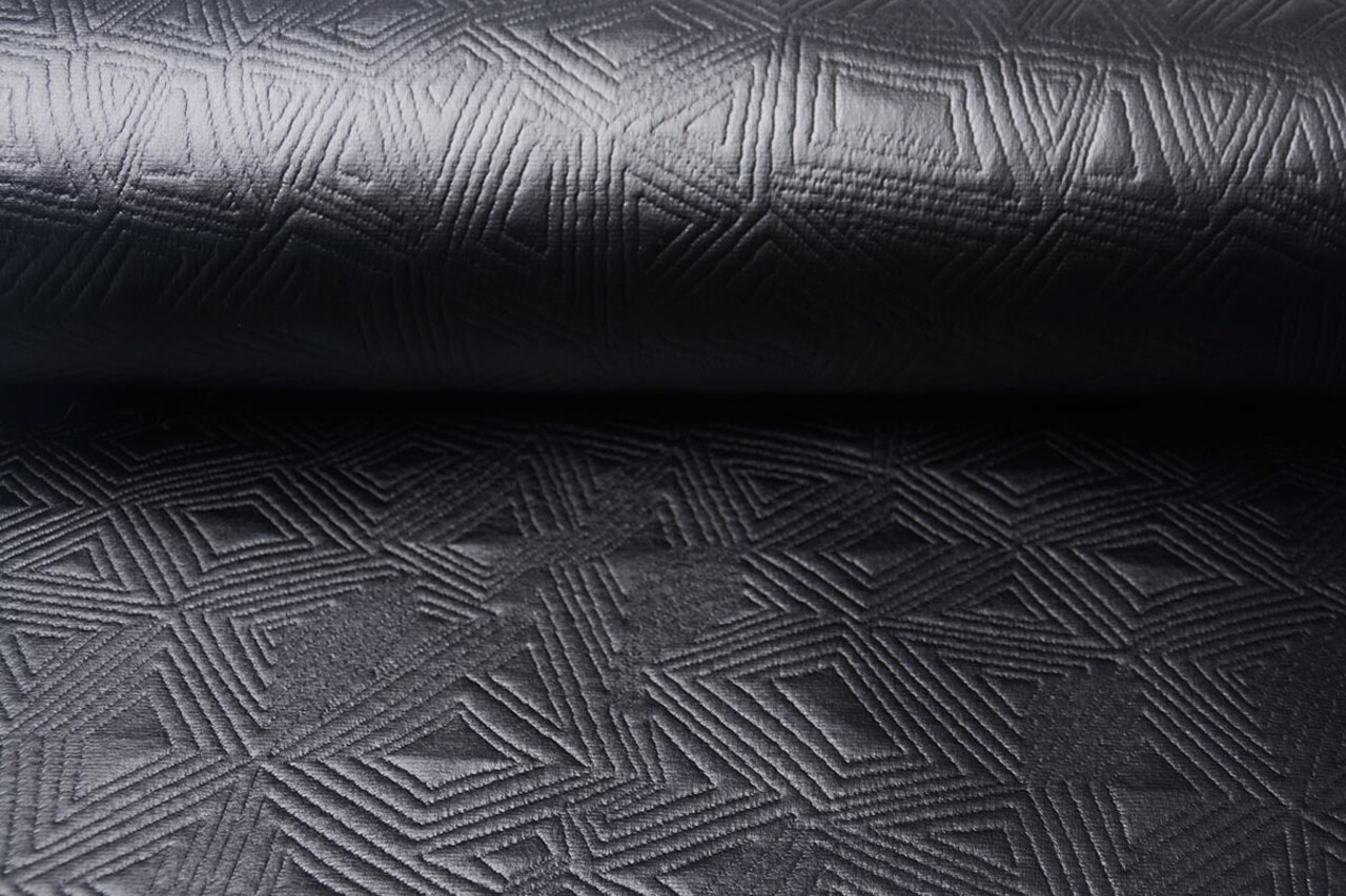 Jersey Lak Gestanst Mat zwart 2