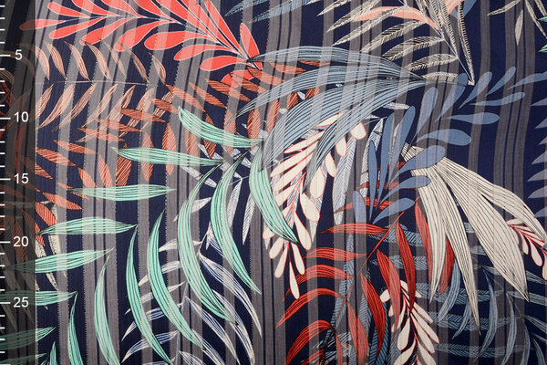 Chiffon Satin Lurex Zaridana Marineblau