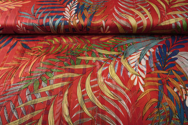 Chiffon Satin Lurex Zaridana Rot