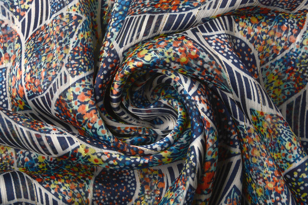 Chiffon Satin Lurex Matheba Multi 2 Chiffon Satin Lurex Matheba Multi 2