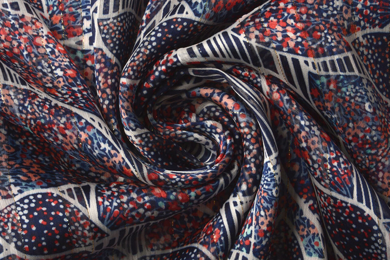 Mousseline Satin Lurex Matheba Multicolore 3