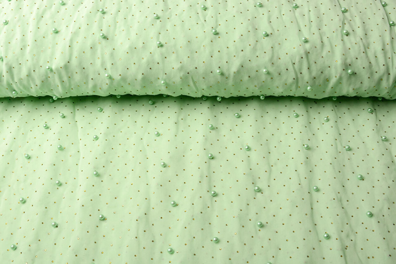 Hi Multi Chiffon Pearl Pastel Green