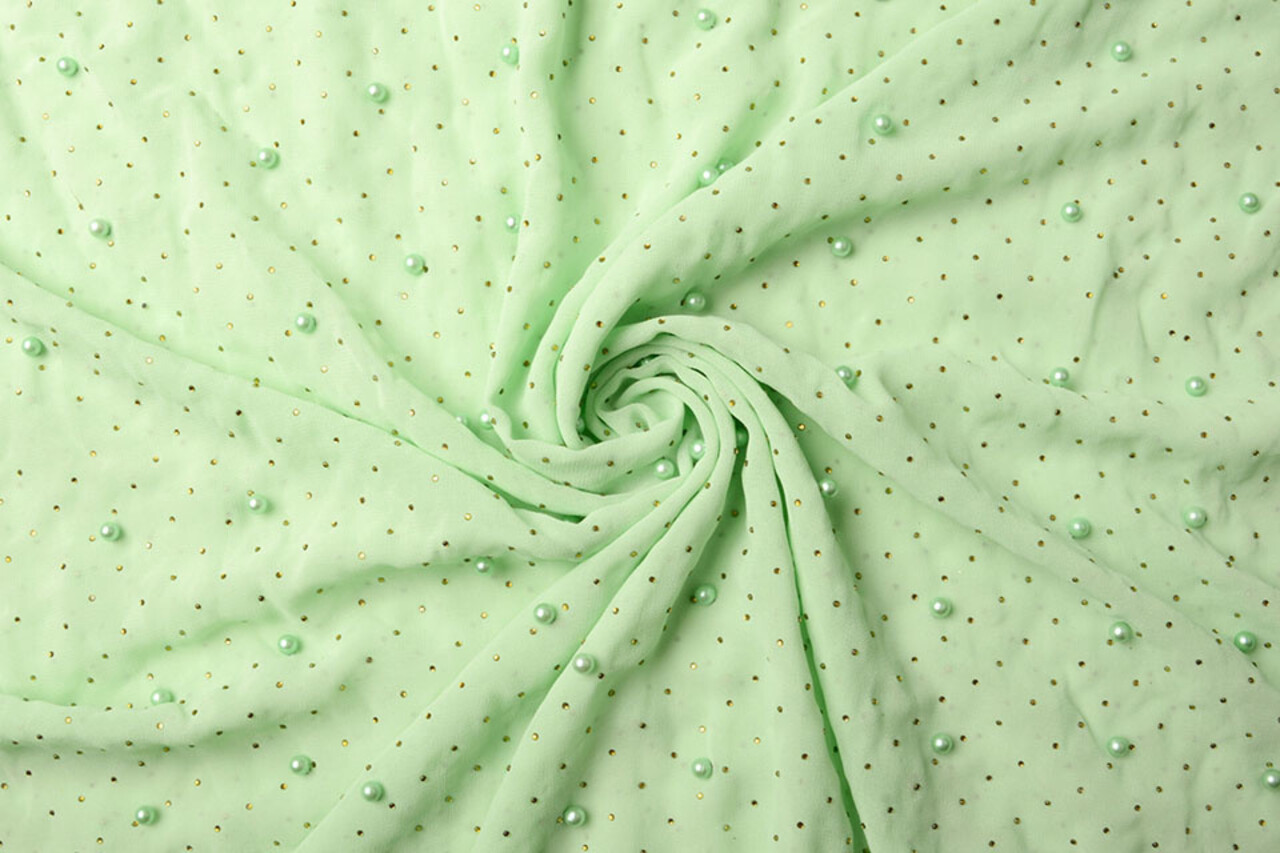 Hi Multi Chiffon Pearl Pastel Green