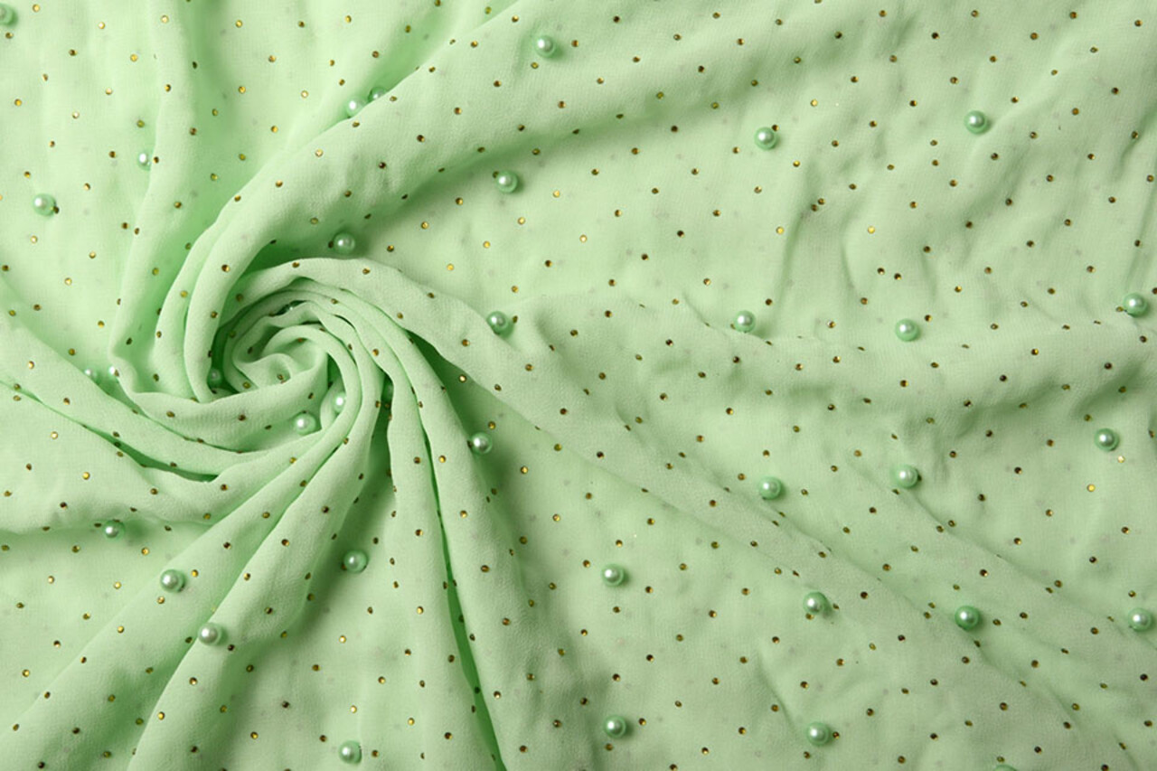 Hi Multi Chiffon Parel Pastel Groen Hi Multi Chiffon Parel Pastel Groen