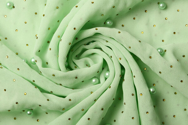 Hi Multi Chiffon Perle Pastell Grün