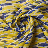 Mousseline Kasa Jaune Bleu Mousseline Kasa Jaune Bleu