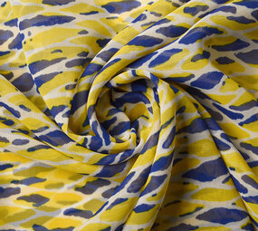 Chifón Kasa Amarillo Azul Chifón Kasa Amarillo Azul