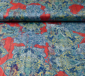 Chiffon Satin Lurex Timur Red Chiffon Satin Lurex Timur Red