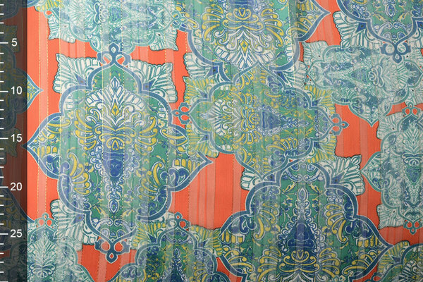 Mousseline Satin Lurex Timur Orange Mousseline Satin Lurex Timur Orange