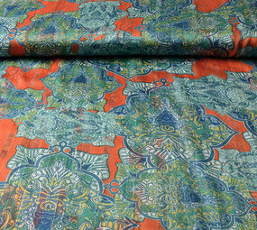 Chiffon Satin Lurex Timur Oranje Chiffon Satin Lurex Timur Oranje