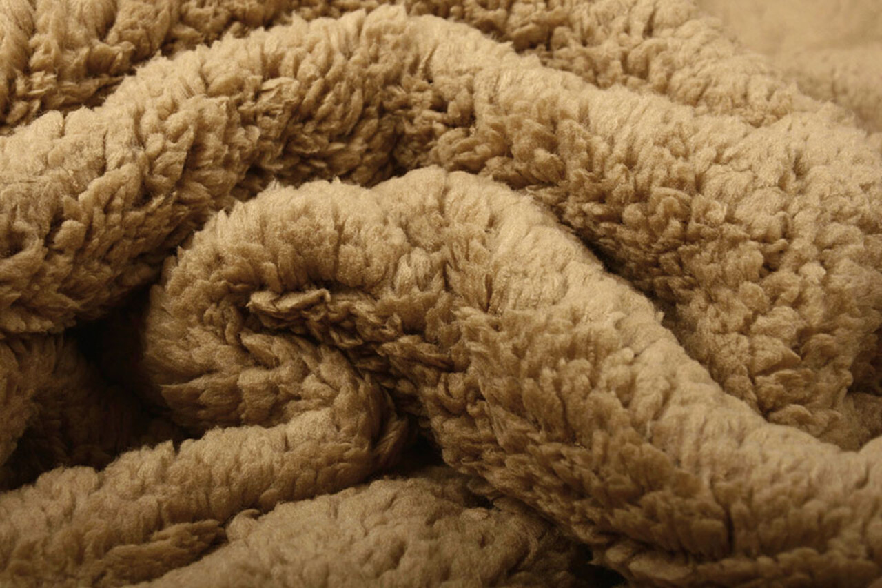 Teddystoff Hell Mokka Braun