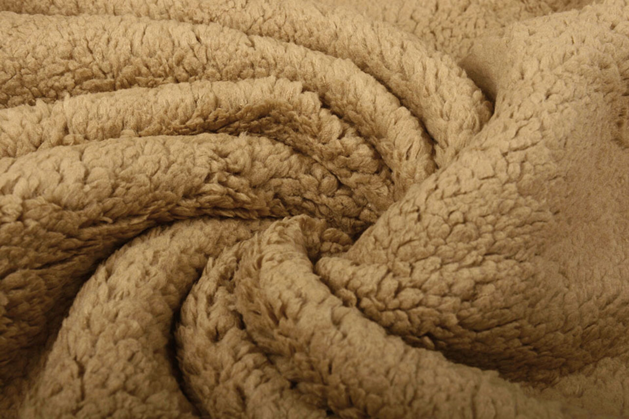 Teddystoff Hell Mokka Braun