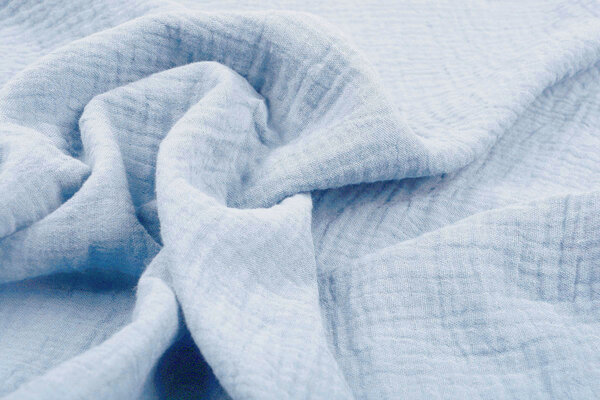 Oeko-Tex®  Double Gauze Fabric Powder Blue Oeko-Tex®  Double Gauze Fabric Powder Blue