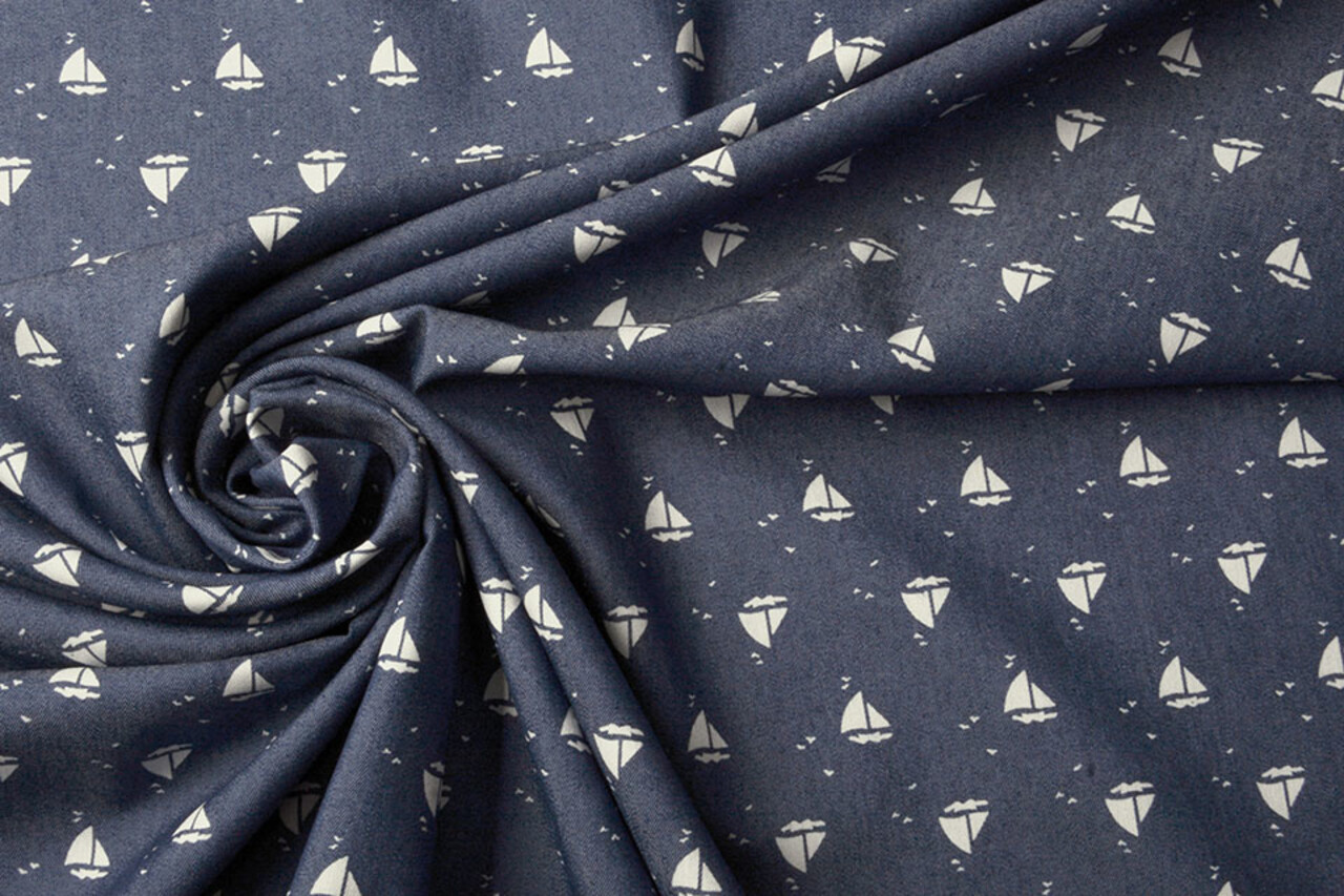 Bedruckte Jeans Marlijn Dunkelblau Bedruckte Jeans Marlijn Dunkelblau
