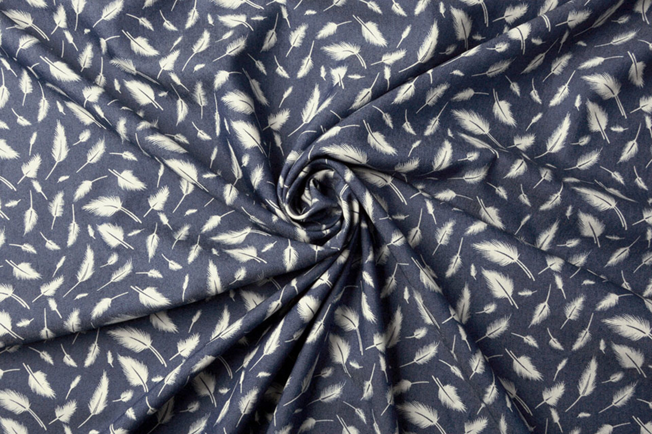 Bedrukte Jeans Veren Donker Blauw Bedrukte Jeans Veren Donker Blauw