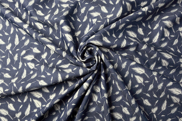 Bedrukte Jeans Veren Donker Blauw Bedrukte Jeans Veren Donker Blauw
