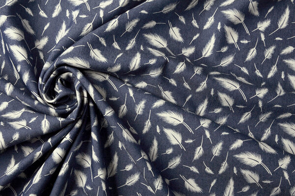 Printed Jeans Feather Dark Blue Printed Jeans Feather Dark Blue