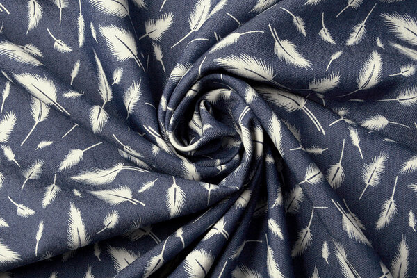 Printed Jeans Feather Dark Blue Printed Jeans Feather Dark Blue