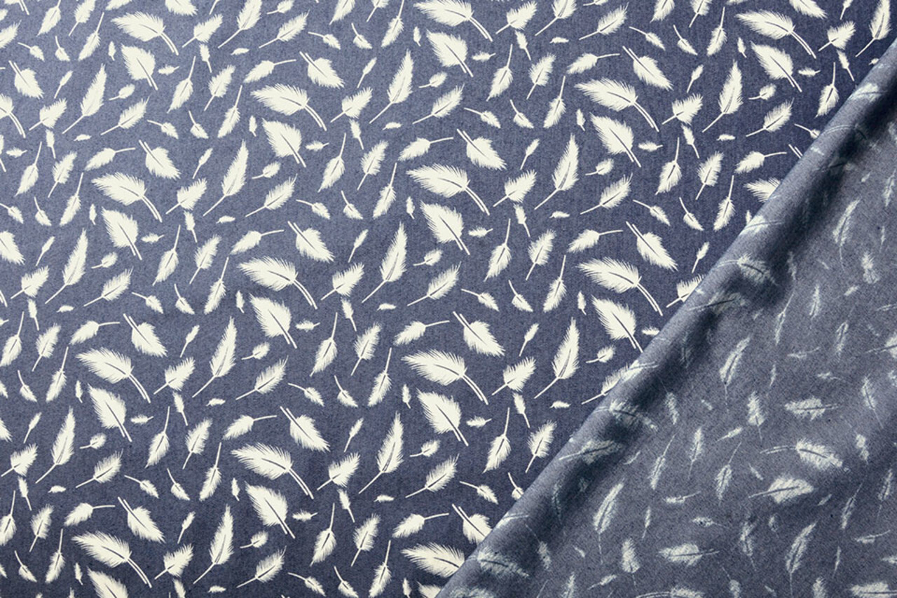 Printed Jeans Feather Dark Blue Printed Jeans Feather Dark Blue