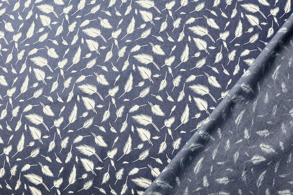 Printed Jeans Feather Dark Blue Printed Jeans Feather Dark Blue