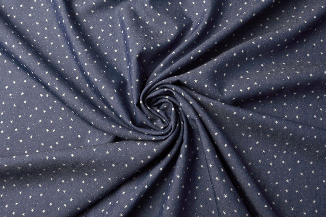 Bedrukte Jeans Sterren Donker Blauw