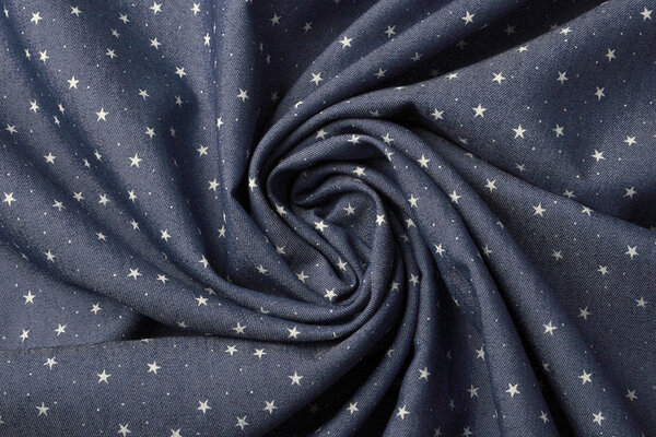 Bedrukte Jeans Sterren Donker Blauw