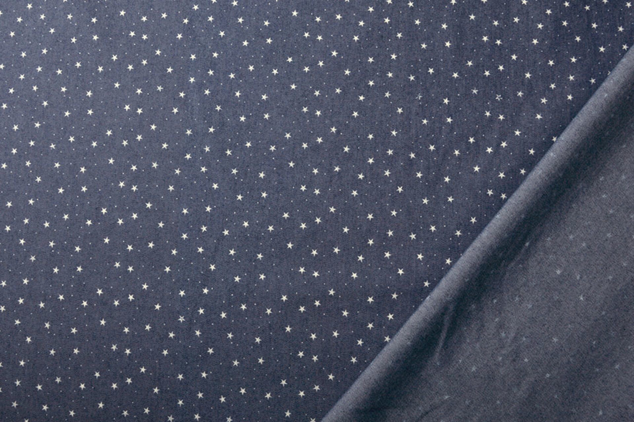 Bedrukte Jeans Sterren Donker Blauw