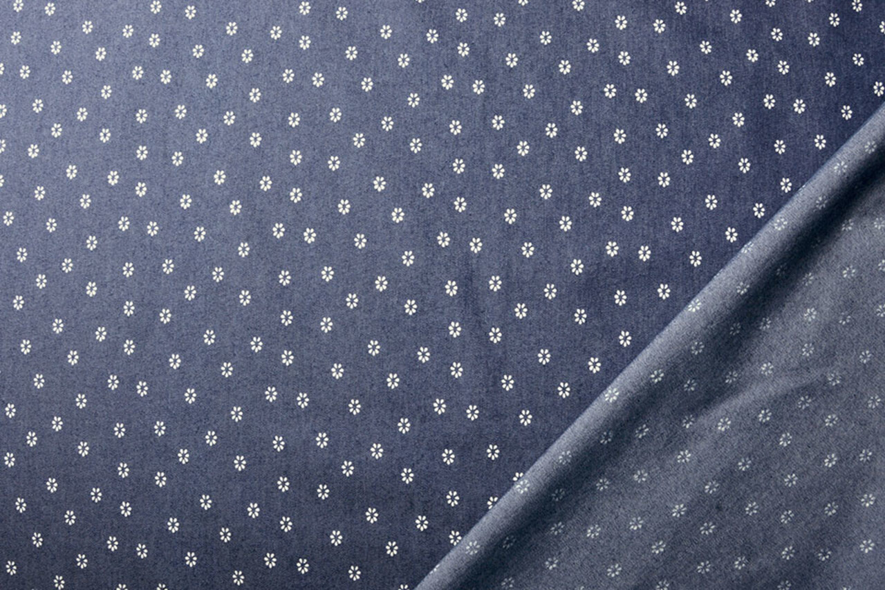 Bedrukte Jeans Margarita Donker Blauw Bedrukte Jeans Margarita Donker Blauw