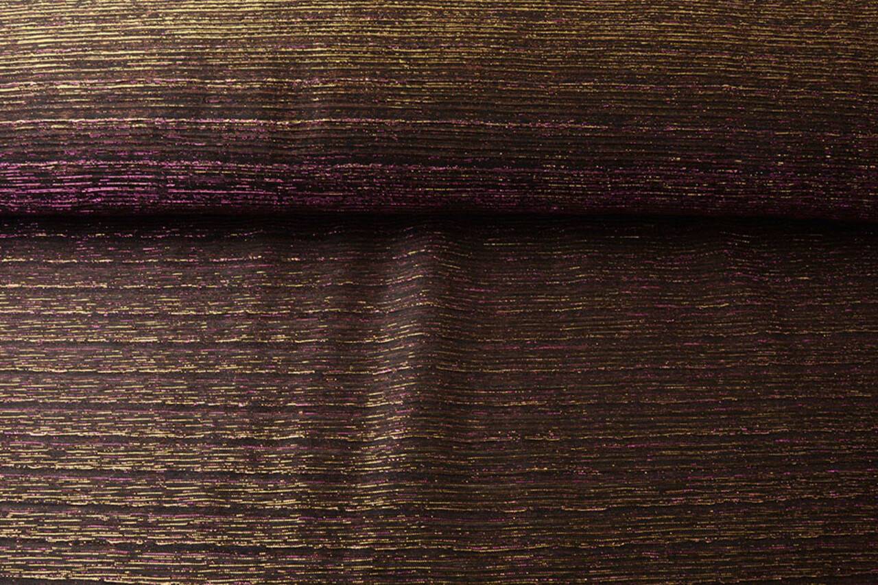 Lurex Pleated Cyclamen Gold