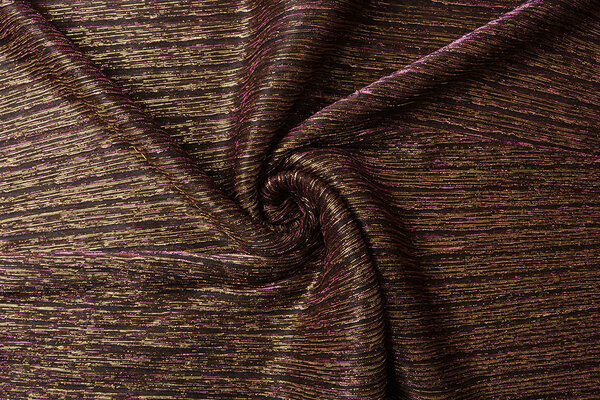 Lurex Plissé Cyclaam Goud