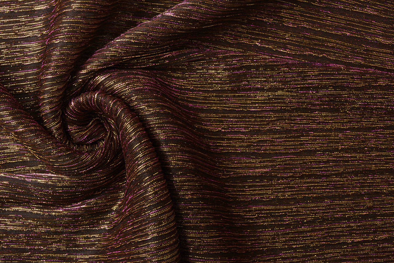 Lurex Plissée Alpenveilchen Gold Lurex Plissée Alpenveilchen Gold