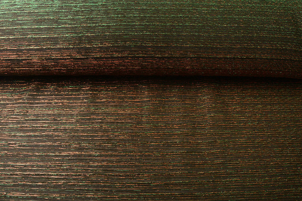 Lurex Plissé Groen Rood