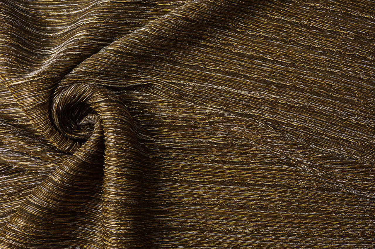 Lurex Plissée Gold Silber Lurex Plissée Gold Silber