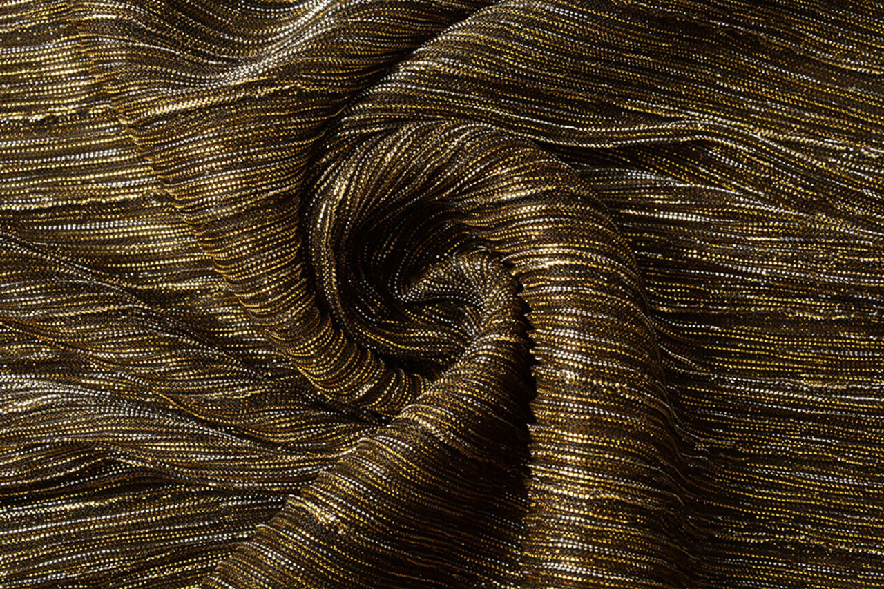 Lurex Pleated Gold Silver