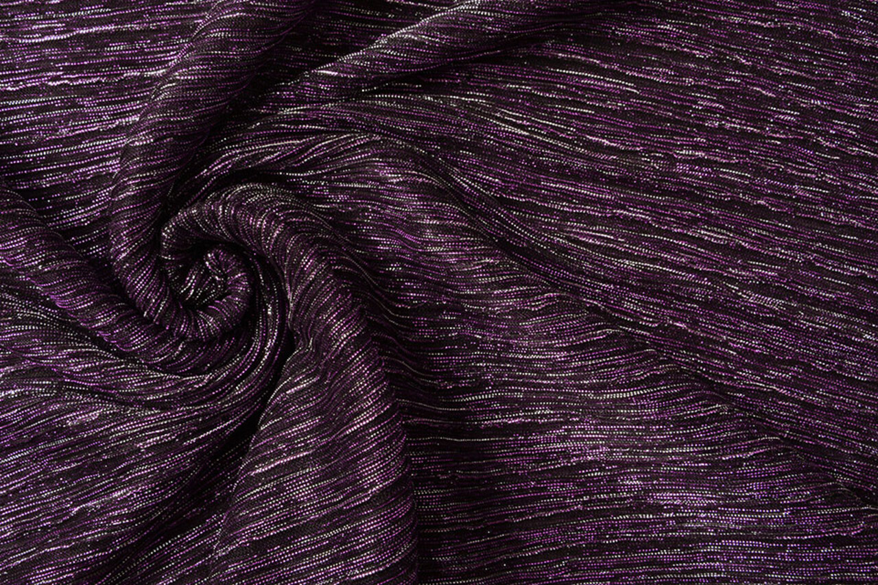 Lurex Plissée Lila Silber Lurex Plissée Lila Silber